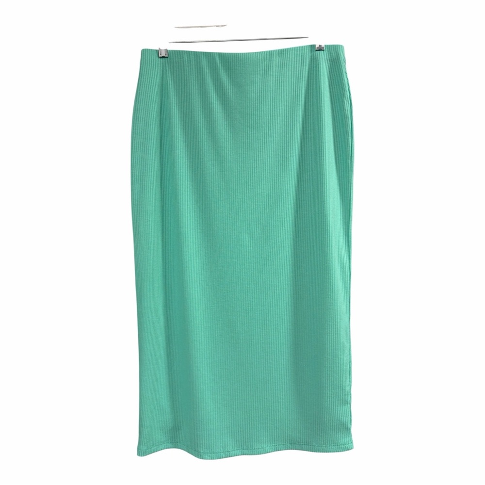 AFRM Size Large Women's Ribbed Mint Green Midi Skirt